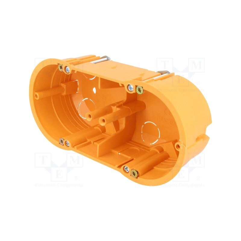 10 pcs : A.0010P - Enclosure: junction box, X: 60mm, Y: 136mm, Z: 46mm, IP30, orange