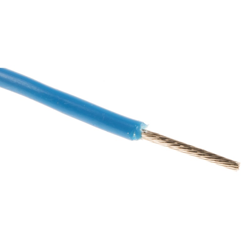 1 Reel of 100 M - RS PRO Blue 0.2 mm² Hook Up Wire, 24 AWG, 11/0.16 mm, 100m, MPPE Insulation