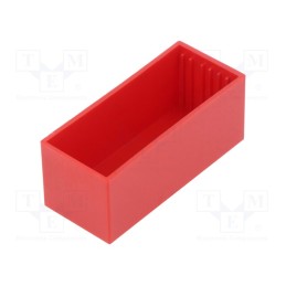 10 pcs : L50.24 - Enclosure: designed for potting, X: 22mm, Y: 52mm, Z: 21mm, red