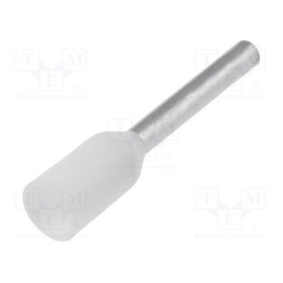 50 pcs : 9019010000 H0,5/14D W - Tip: bootlace ferrule, insulated, copper, 0.5mm2, 8mm, tinned