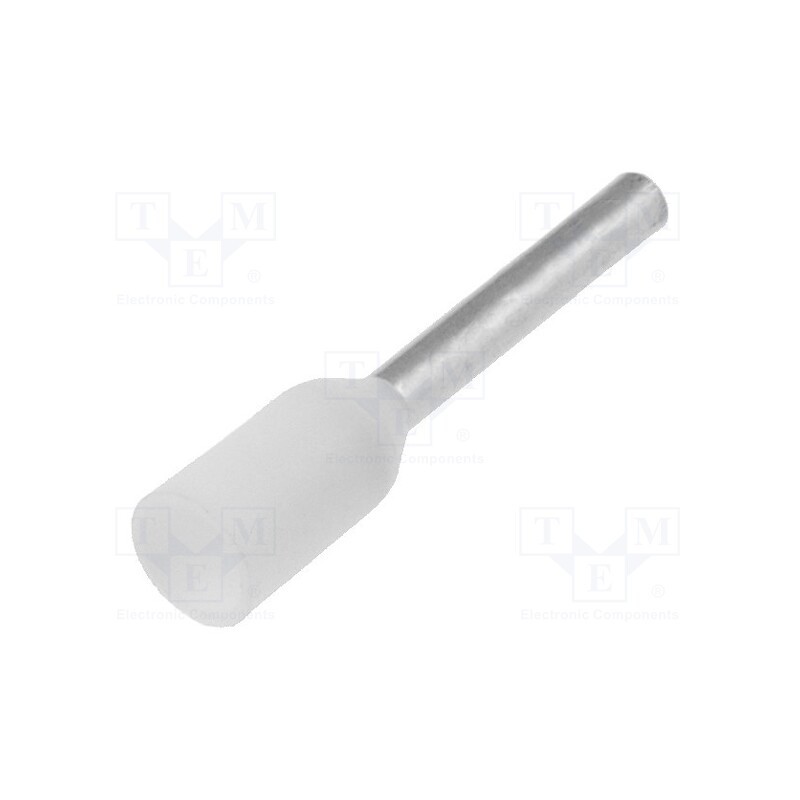 50 pcs : 9019010000 H0,5/14D W - Tip: bootlace ferrule, insulated, copper, 0.5mm2, 8mm, tinned