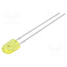 20 pcs : N0Y37L55 - LED, oval, 5.2x3.8x7mm, yellow, 1600÷2500(typ)-4000mcd, 110/60°