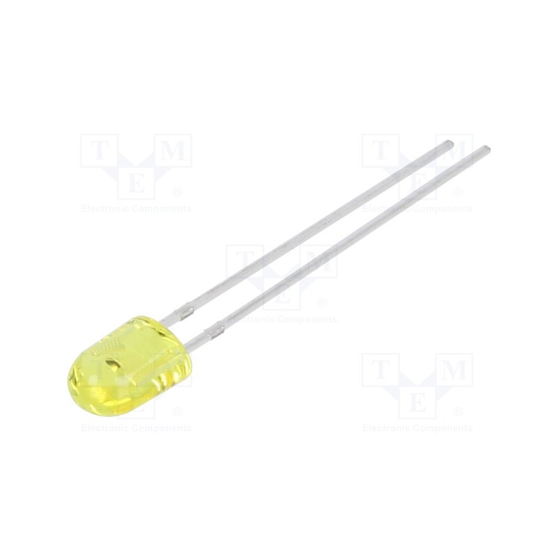 20 pcs : N0Y37L55 - LED, oval, 5.2x3.8x7mm, yellow, 1600÷2500(typ)-4000mcd, 110/60°