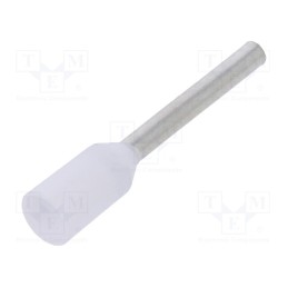 50 pcs : 9019020000 H0,5/16D W - Tip: bootlace ferrule, insulated, copper, 0.5mm2, 10mm, tinned