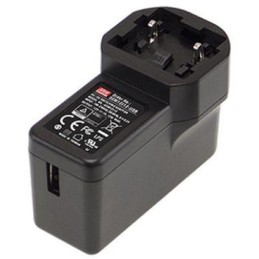 1 pcs - MEAN WELL 12W Plug-In AC/DC Adapter 5V dc Output, 2.4A Output