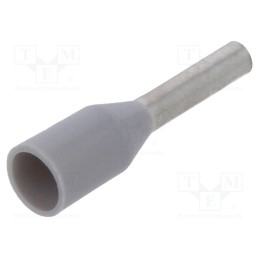 50 pcs : 9019030000 H0,75/12D GR - Tip: bootlace ferrule, insulated, copper, 0.75mm2, 6mm, tinned