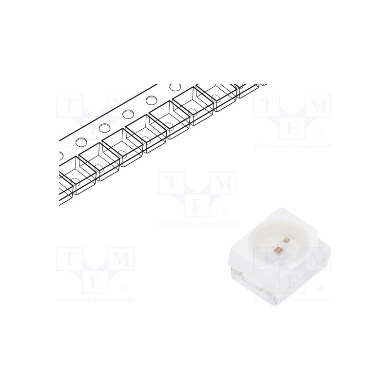 50 pcs : RF-RURA30TS-CE - LED, SMD, 3528,PLCC2, red, 542÷1192mcd, 3.5x2.8x1.9mm, 120°, 20mA