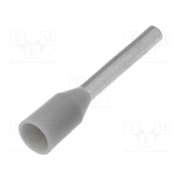 50 pcs : 9019050000 H0,75/16D GR - Tip: bootlace ferrule, insulated, copper, 0.75mm2, 10mm, tinned