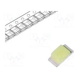 50 pcs : RF-WUB191DS-DD - LED, SMD, 0603, white cold, 600÷1100mcd, 140°, 20mA, 2.8÷3.7V