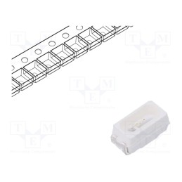 50 pcs : RF-BNRC13TS-CE - LED, SMD, 3014,PLCC2, blue, 230÷530mcd, 3x1.32x1.4mm, 120°, 20mA
