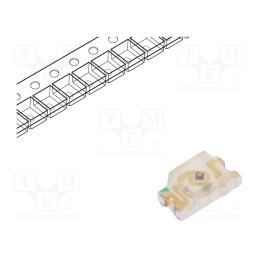 50 pcs : RF-AUB190TS-ED - LED, SMD, 0603, amber, 70÷200mcd, 1.6x0.8x0.7mm, 140°, 1.8÷2.4V