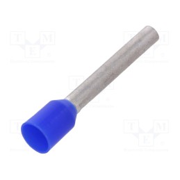 50 pcs : 9019180000 H2,5/25D BL - Tip: bootlace ferrule, insulated, copper, 2.5mm2, 18mm, tinned