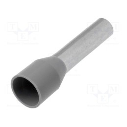 50 pcs : 9019200000 H4,0/20D GR - Tip: bootlace ferrule, insulated, copper, 4mm2, 12mm, tinned, grey