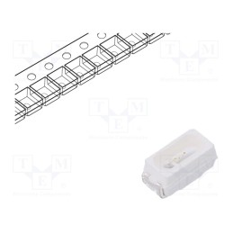 50 pcs : RF-OURC13TS-CE - LED, SMD, 3014,PLCC2, red, 230÷530mcd, 3x1.32x1.4mm, 120°, 1.8÷2.4V