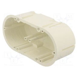 10 pcs : PK-62/60 WHITE - Enclosure: junction box, Ø: 62mm, Z: 60mm, plaster embedded, white