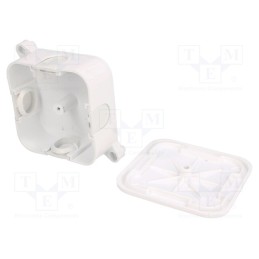 10 pcs : A.0016 - Enclosure: junction box, X: 72mm, Y: 72mm, Z: 28mm, wall mount, IP44