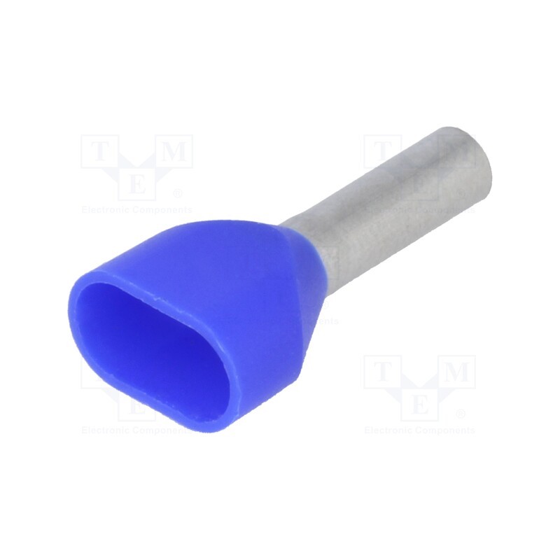 50 pcs : 9037500000 H2,5/19D ZH BL - Tip: bootlace ferrule, insulated,double, copper, 2.5mm2, 10mm