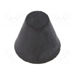 10 pcs : DVB.7-25-17-M6-55 - Vibroisolation foot, Ø: 25mm, Shore hardness: 55±5, 358N, 84N/mm