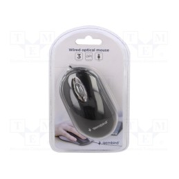 10 pcs : MUS-U-01-BKT - Optical mouse, black, USB A, wired, 1.25m, No.of butt: 3