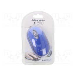 10 pcs : MUS-U-01-BT - Optical mouse, blue, USB A, wired, 1.25m, No.of butt: 3