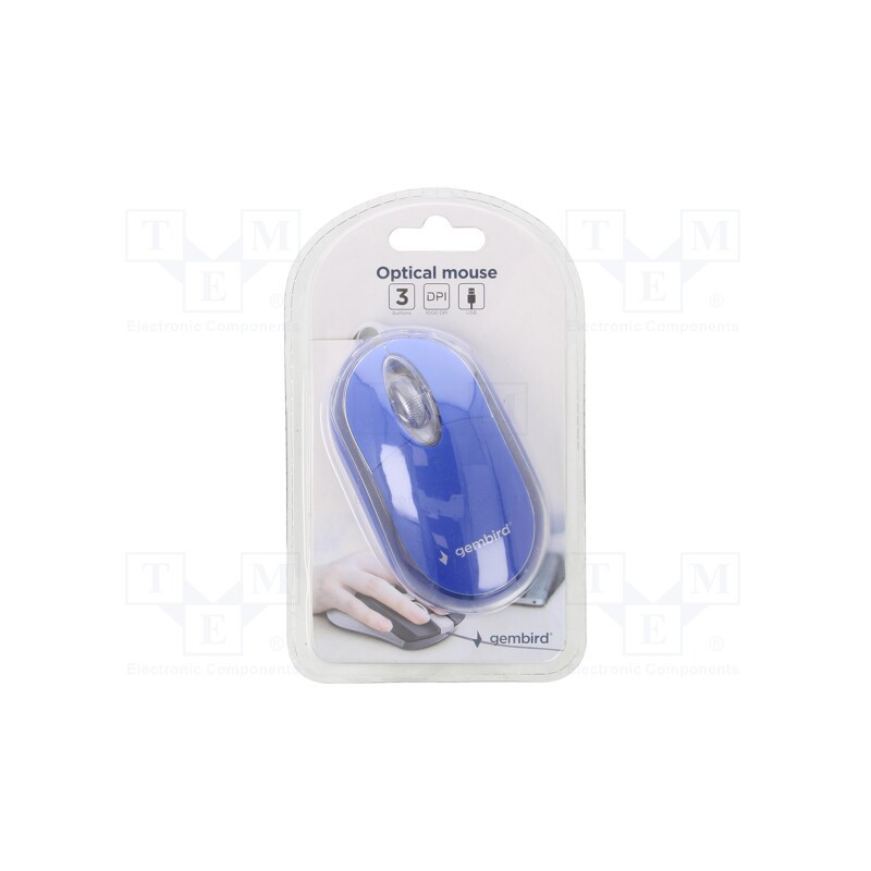 10 pcs : MUS-U-01-BT - Optical mouse, blue, USB A, wired, 1.25m, No.of butt: 3