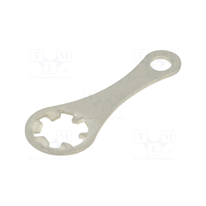 50 pcs : 905 - Tip: solder lug ring, 0.45mm, M4, Ø: 4.34mm, soldering, screw, brass