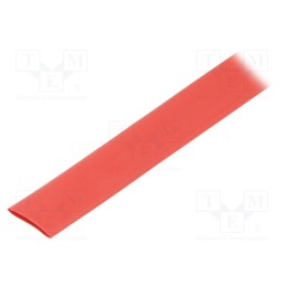 10 m : GTB 9548 R - Heat shrink sleeve, glueless, 2: 1, 9.5mm, red, polyolefine, reel