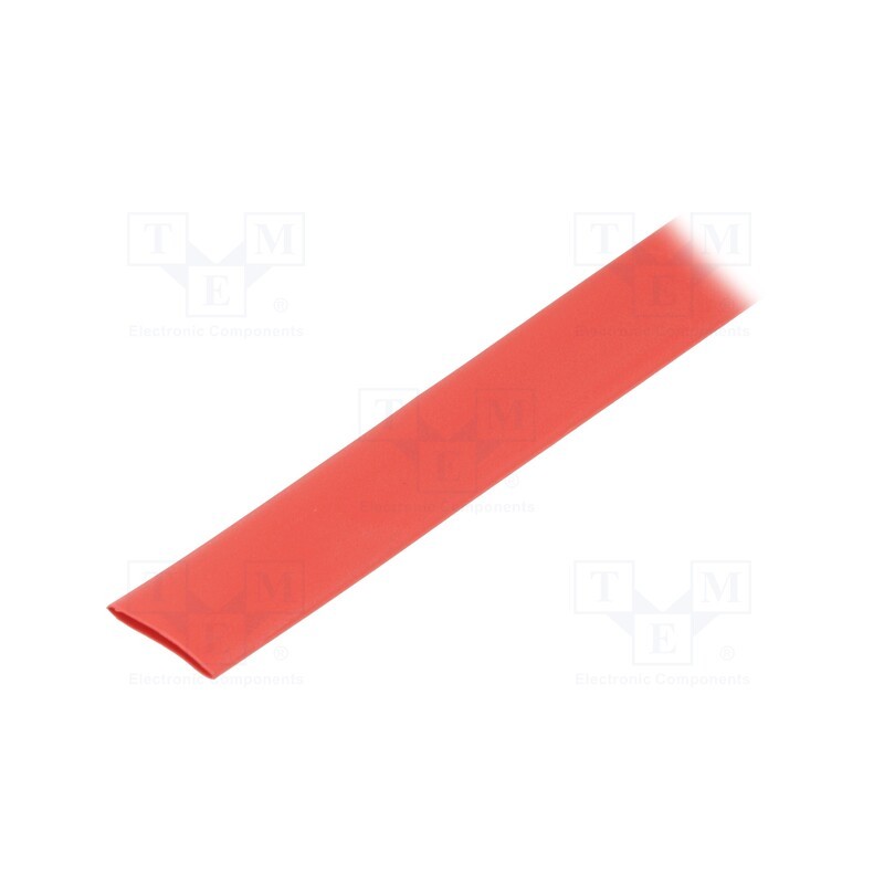 10 m : GTB 9548 R - Heat shrink sleeve, glueless, 2: 1, 9.5mm, red, polyolefine, reel
