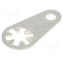 50 pcs : 908 - Tip: solder lug ring, 0.45mm, M3, Ø: 3.1mm, soldering, screw, brass