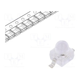 10 pcs : 95-21UYC/S530-A4/S185/TR7 - LED, SMD, 0808, yellow, 661÷892mcd, 2x2.1x2.7mm, 25°, 2÷2.4V, 20mA