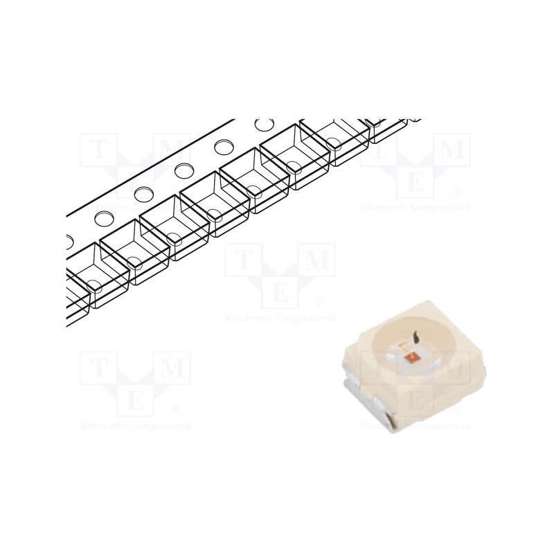 10 pcs : VLMY334BACB-GS08 - LED, SMD, PLCC2, yellow, 1800÷2300(typ)-4500mcd, 3x2.8x1.75mm, 60°