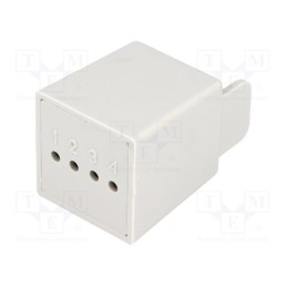10 pcs : KM-16 GY - Enclosure: multipurpose, X: 31mm, Y: 36mm, Z: 31mm, with fixing lugs