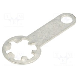 50 pcs : 917 - Tip: solder lug ring, 0.45mm, M4, Ø: 4.4mm, soldering, screw, brass