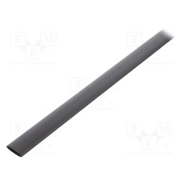 10 m : GTM 1264 BK - Heat shrink sleeve, glueless, 2: 1, 12.7mm, L: 1m, black