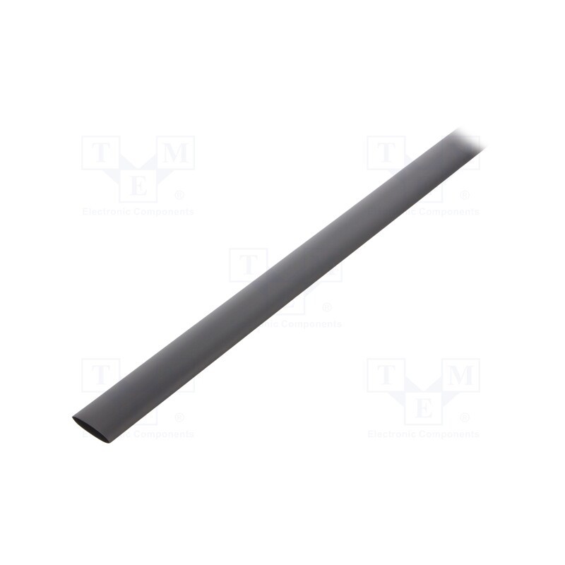 10 m : GTM 1264 BK - Heat shrink sleeve, glueless, 2: 1, 12.7mm, L: 1m, black