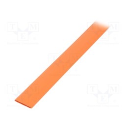 10 m : GTM 1264 O - Heat shrink sleeve, glueless, 2: 1, 12.7mm, L: 1m, orange