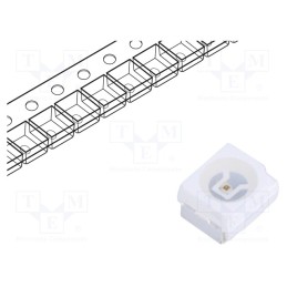 50 pcs : FYLS-3528PURC - LED, SMD, 3528,PLCC2, red, 500÷980mcd, 3.5x2.8x1.9mm, 120°, 20mA