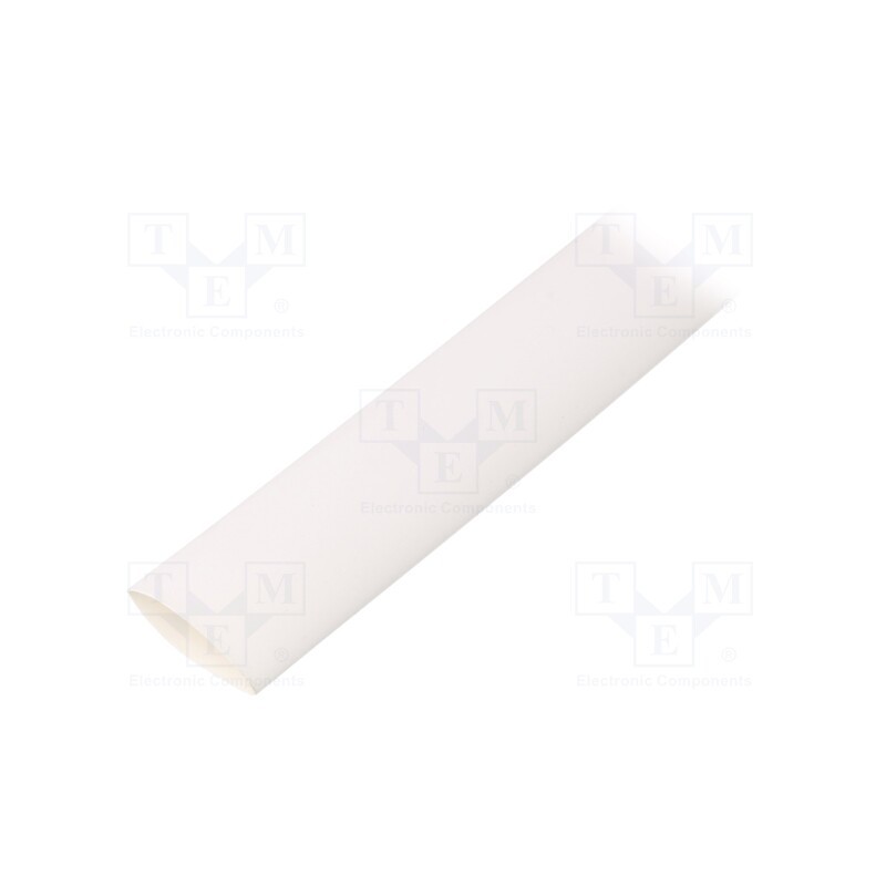 10 m : GTM 1264 W - Heat shrink sleeve, glueless, 2: 1, 12.7mm, L: 1m, white