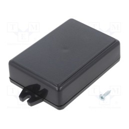 10 pcs : Z23U ABS - Enclosure: multipurpose, X: 60mm, Y: 84mm, Z: 23mm, with fixing lugs