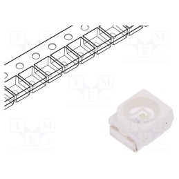 50 pcs : FYLS-3528NUBC - LED, SMD, 3528,PLCC2, blue, 350÷500mcd, 3.5x2.8x1.9mm, 120°, 20mA