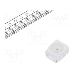 50 pcs : RF-AURA30TS-ED - LED, SMD, 3528,PLCC2, orange, 200÷430mcd, 3.5x2.8x1.8mm, 120°, 20mA