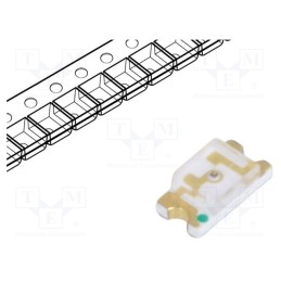 50 pcs : FYLS-1206UGC - LED, SMD, 1206, yellow green, 45mcd, 3.2x1.6x1.1mm, 140°, 2÷2.6V