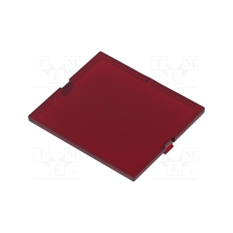 10 pcs : P05030821F - Front panel, without frame,with holder, semi-transparent red