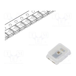 100 pcs : RF-AURI16TS-ED - LED, SMD, 2216,PLCC2, orange, 170÷430mcd, 2.2x1.6x0.55mm, 120°