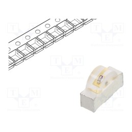 20 pcs : 12-21SURC/S530-A2/TR8 - LED, SMD, 3020, red, 19÷47mcd, 3x1x2mm, 120°, 2÷2.4V, 20mA, λd: 624nm
