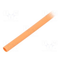 10 m : GTM 2412 O - Heat shrink sleeve, glueless, 2: 1, 2.4mm, L: 1m, orange