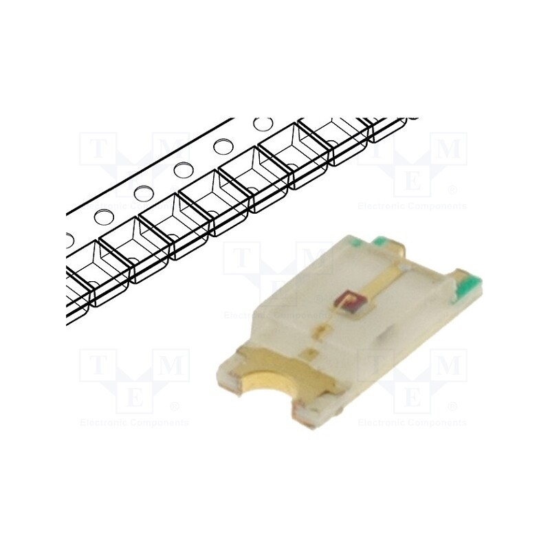 20 pcs : OF-SMD3216Y - LED, SMD, 1206, yellow, 350÷500mcd, 3.2x1.6x0.68mm, 120°, 1.8÷2V