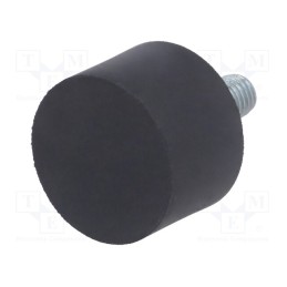 10 pcs : DVA.4-30-20-M8-20-55 - Vibroisolation foot, Ø: 30mm, H: 20mm, Shore hardness: 55±5, 924N