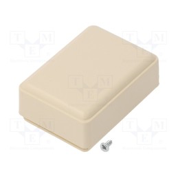 10 pcs : PP040M-S - Enclosure: multipurpose, X: 37mm, Y: 51mm, Z: 20mm, ABS, ivory