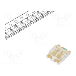 20 pcs : 15-22SURSYGC/S530-A3/E2/TR8 - LED, SMD, 3527, red/yellow-green, 3.2x2.7x1mm, 140°, 2÷2.4V, 20mA